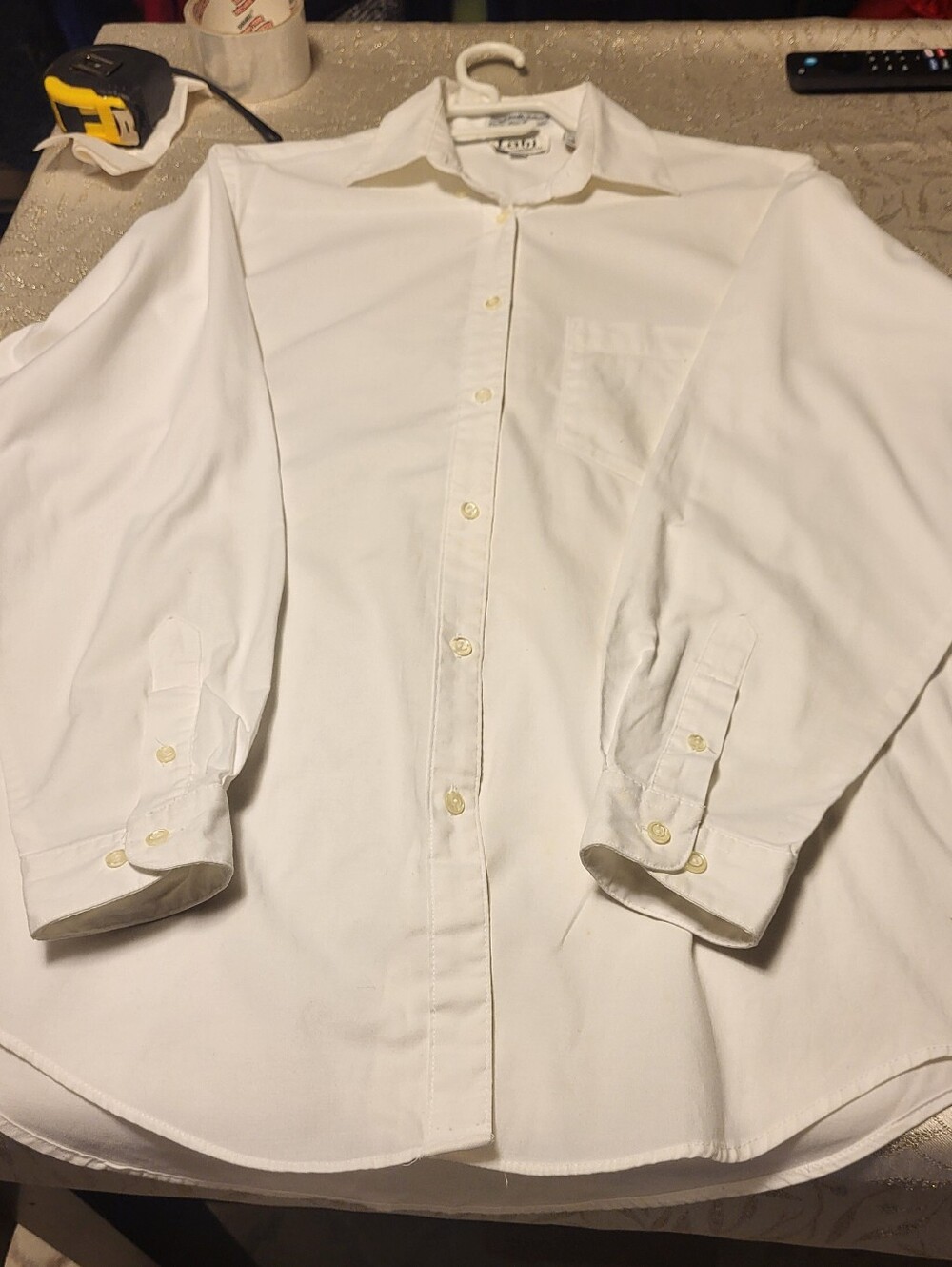 Tabi Women's White Button-Down Shirt - Classic Collared Top Sz 12